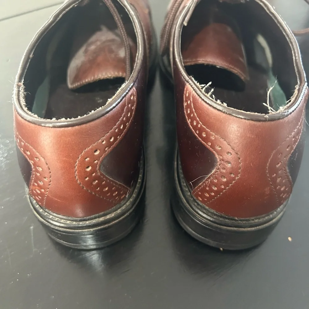 Nunn Bush Oxfords Size 8.5 Brown Leather 81129-51 Brogue Saddle Oxfords Shoes US